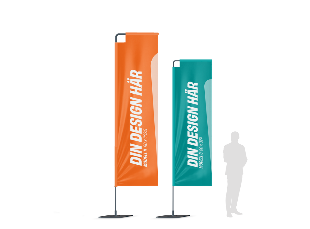 Beachflaggor - Fyrkantad